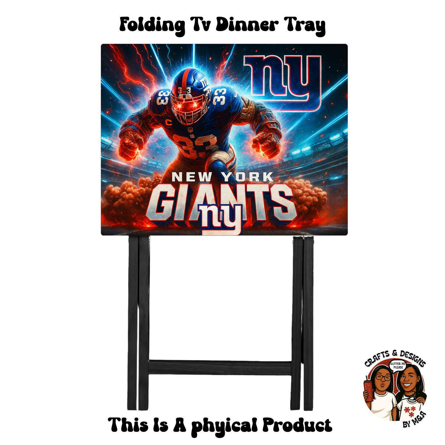 Ny Ny Giants Strong Folding Tv Dinner Tray