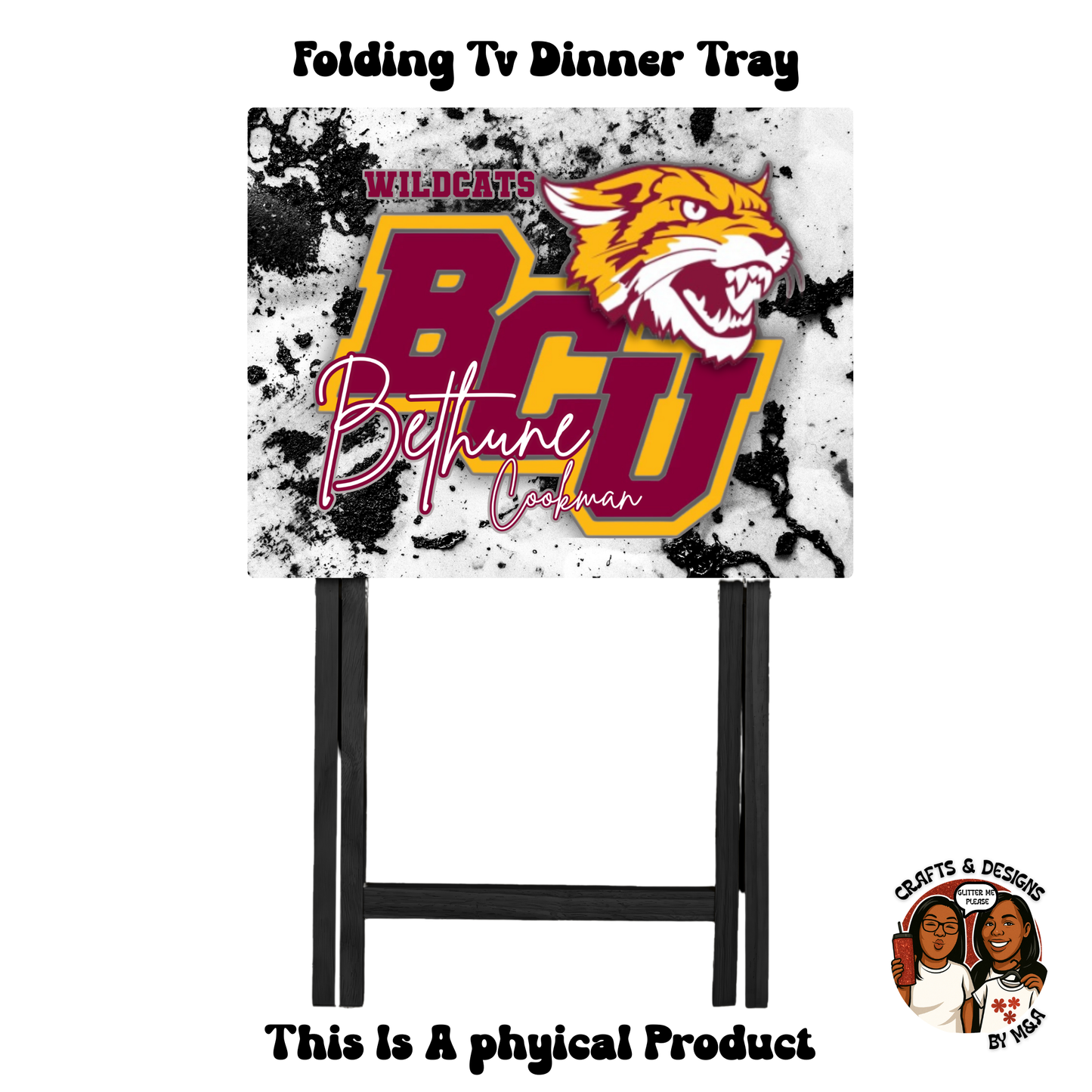 BCU Wildcats Folding Tv Dinner Tray