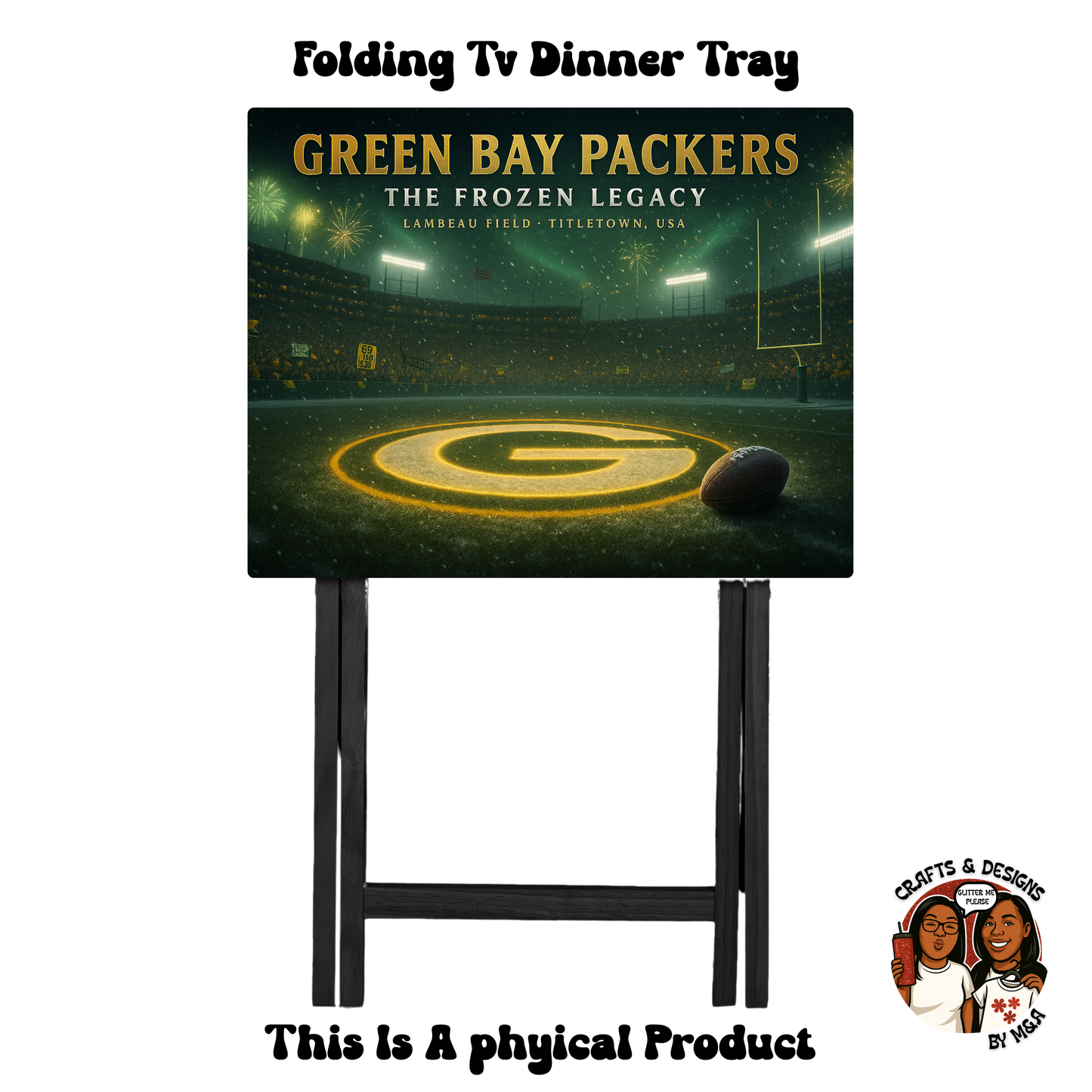 GreenBay Packers The Frozen Legacy Folding Tv Dinner Tray
