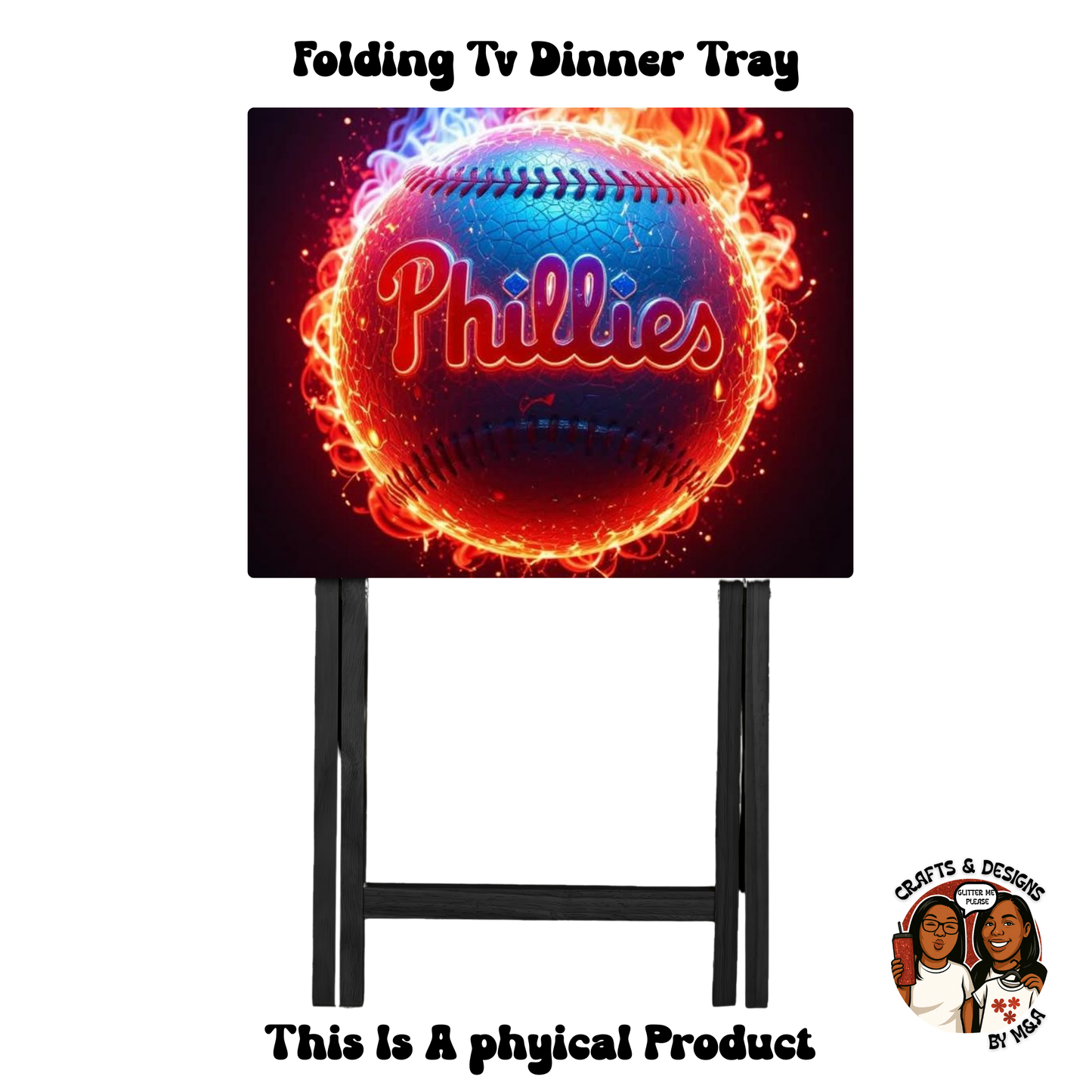 Phillies Fire Ball Folding Tv Dinner Tray
