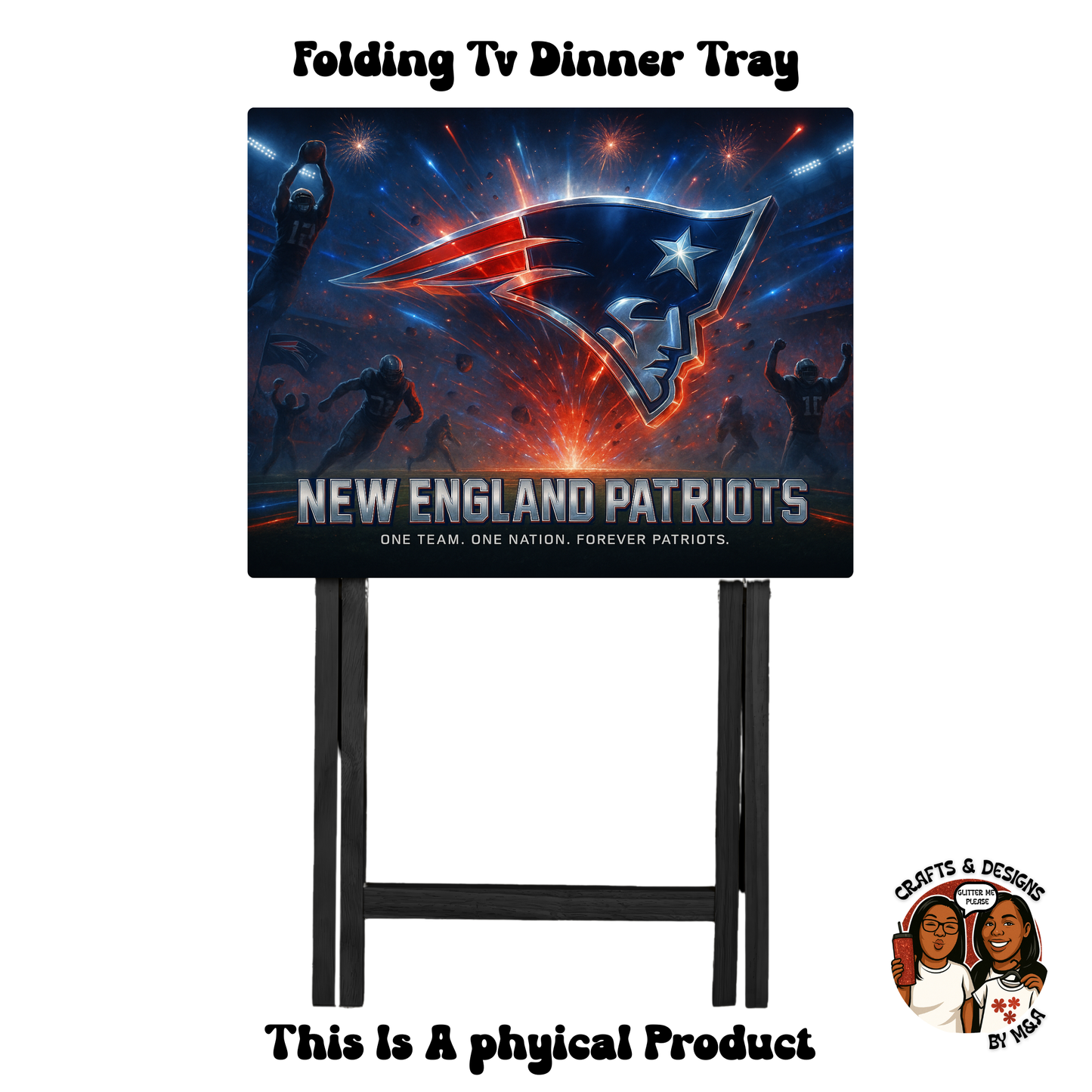 New England Patriots Bold Folding Tv Dinner Tray