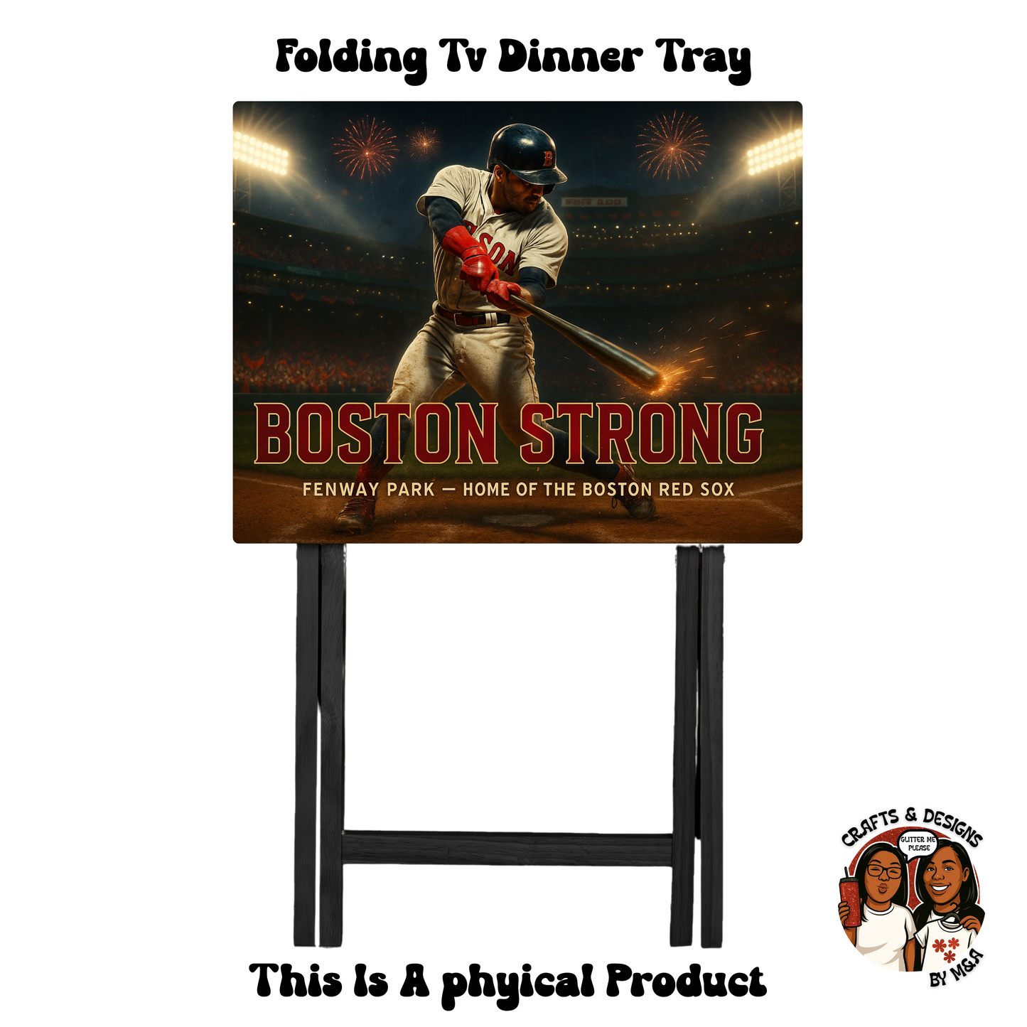Boston Strong Red Sox Folding Tv Dinner Tray