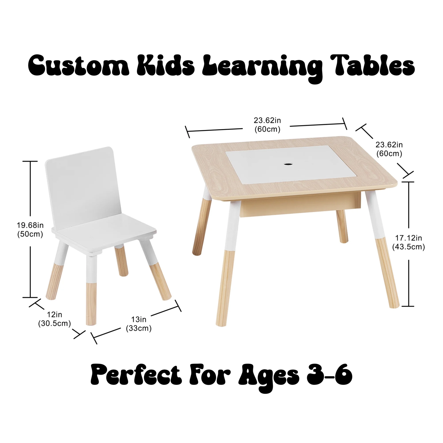 Custom Kids Learning Tables | Personalized Educational Table for Toddlers & Preschoolers