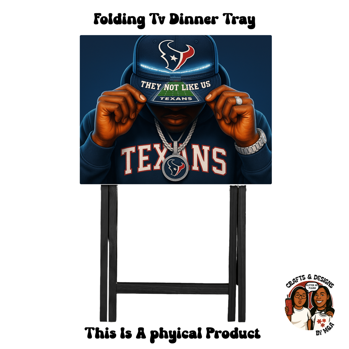Rep Huston Texans Folding Dinner Tray