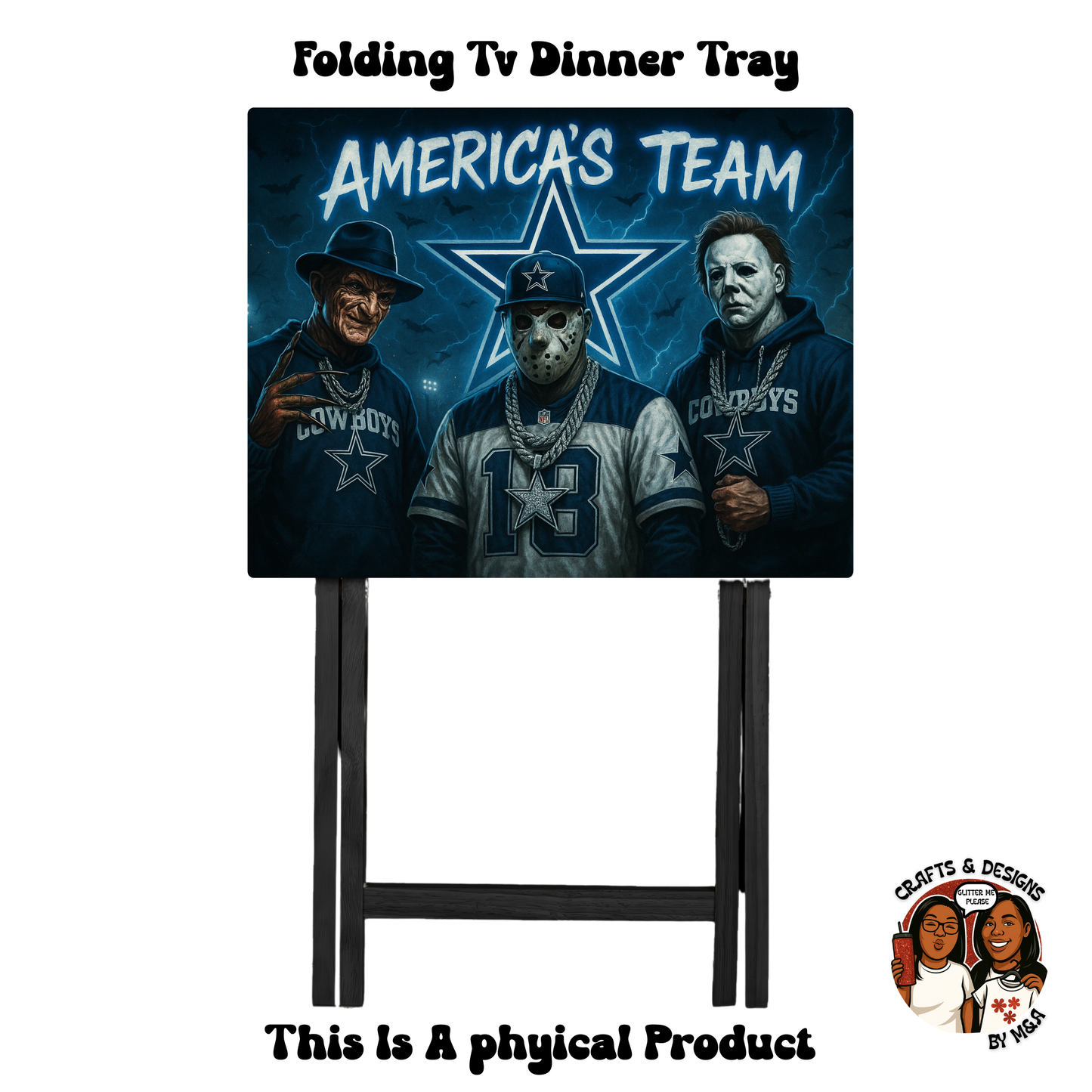 Dallas Cowboys America's Team Folding Tv Dinner Tray
