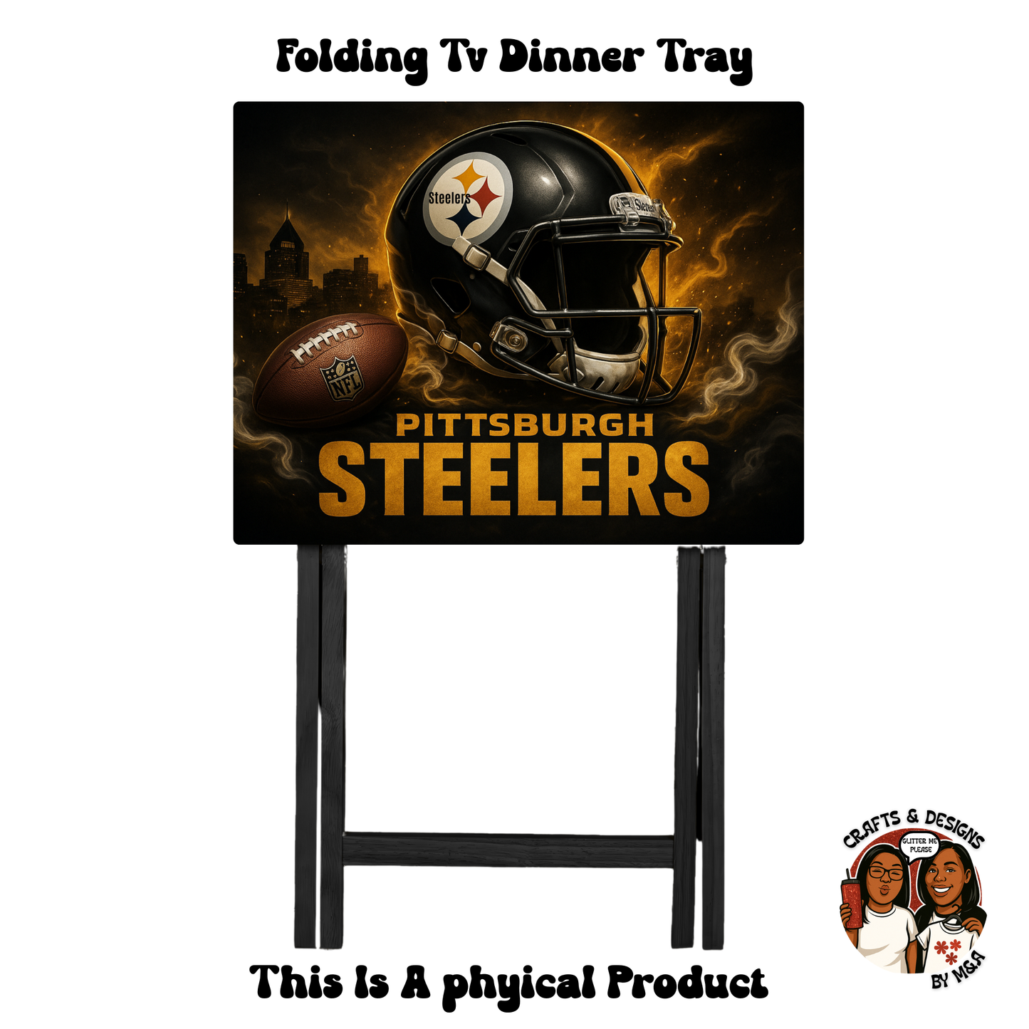 Steelers Smoke Folding Tv Dinner Tray