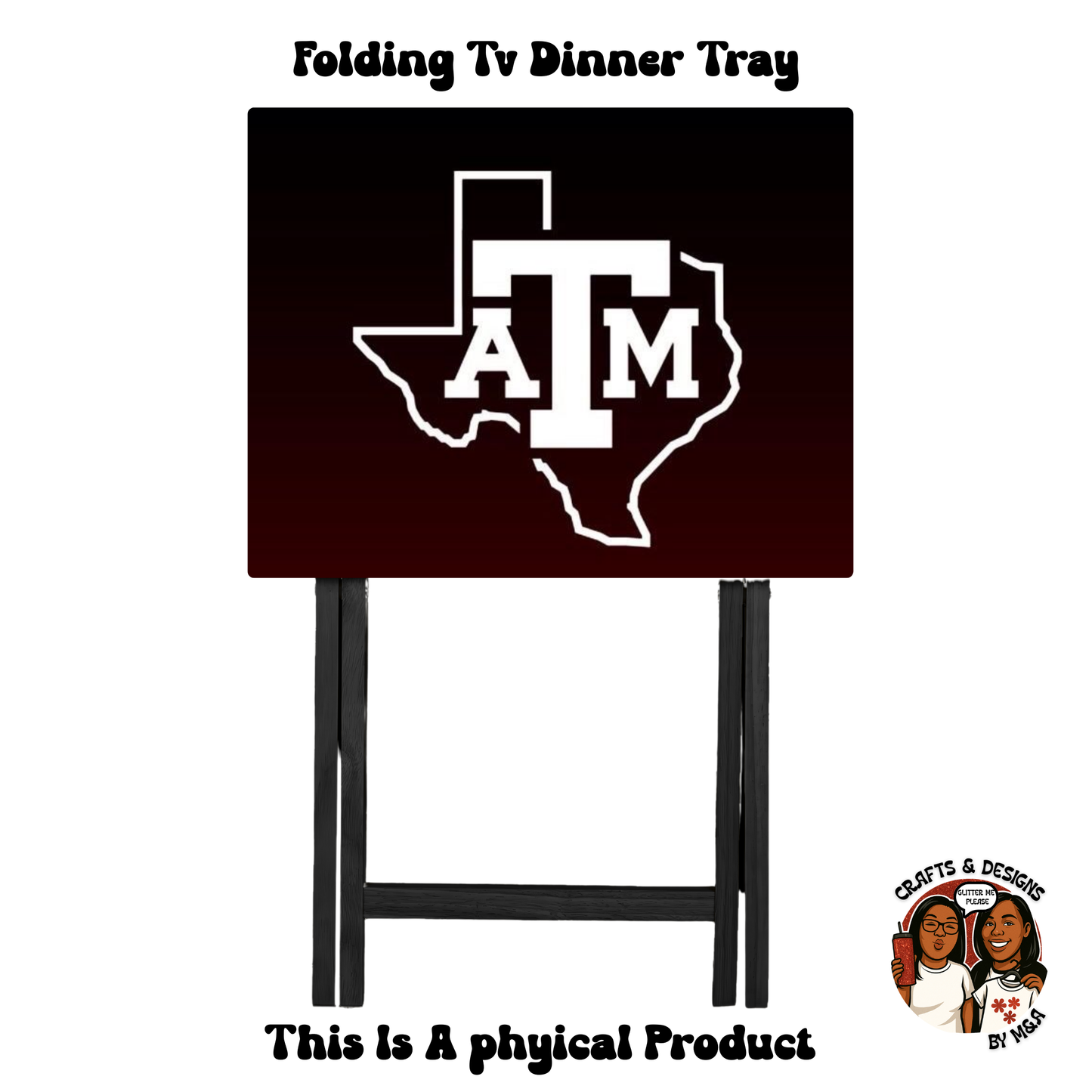Texas AM Folding Tv Dinner Tray