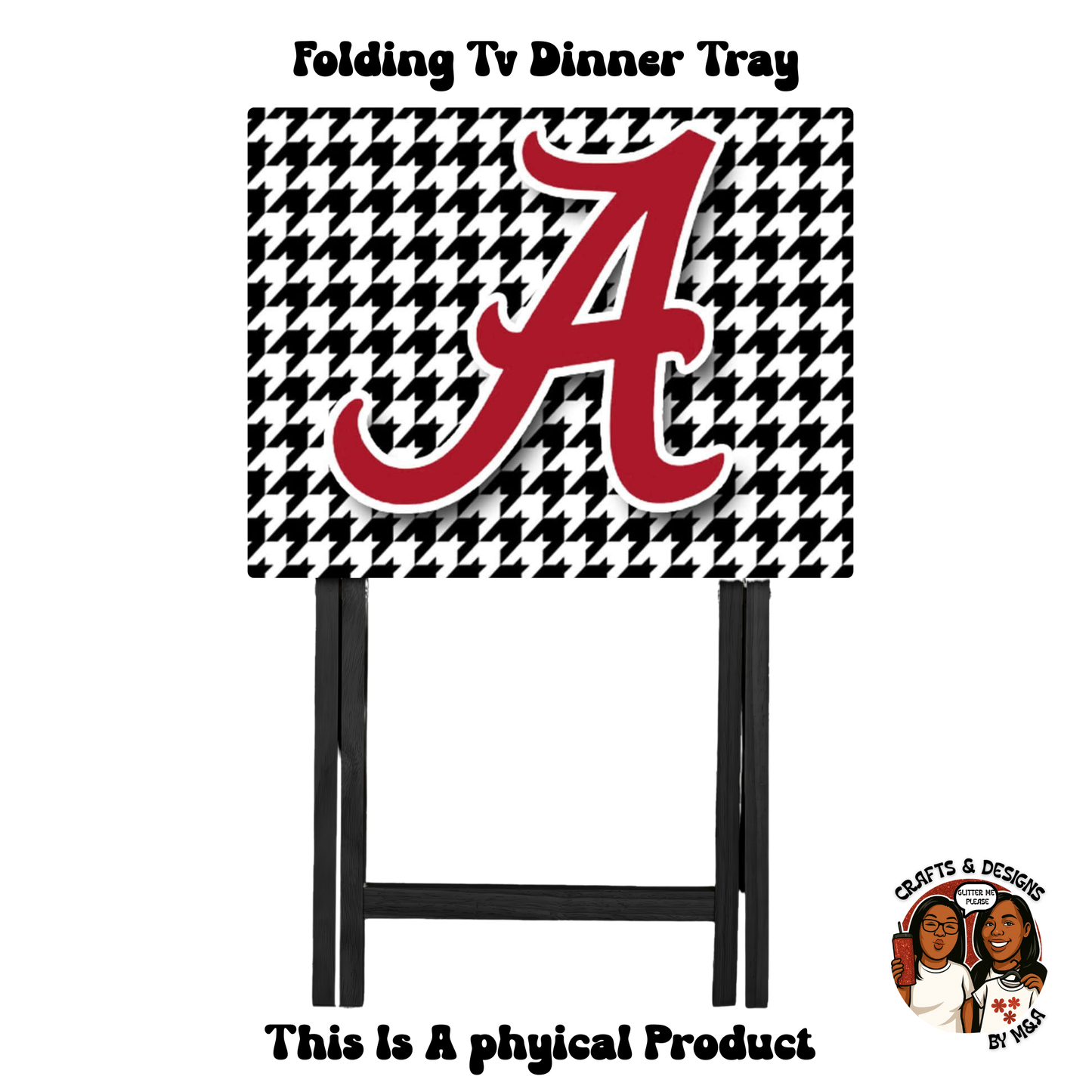 Alabama Crimson "A" Folding Tv Dinner Tray