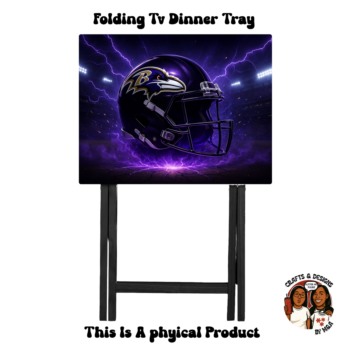 Baltimore Ravens Lighting Helmet Folding Tv Dinner Tray