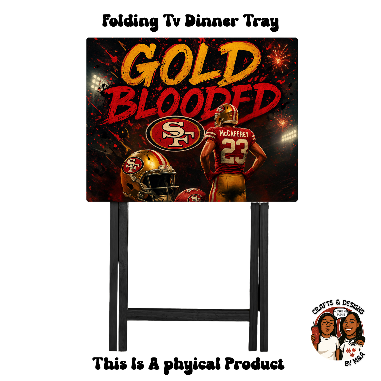 49ers Gold Blooded Folding Tv Dinner Tray