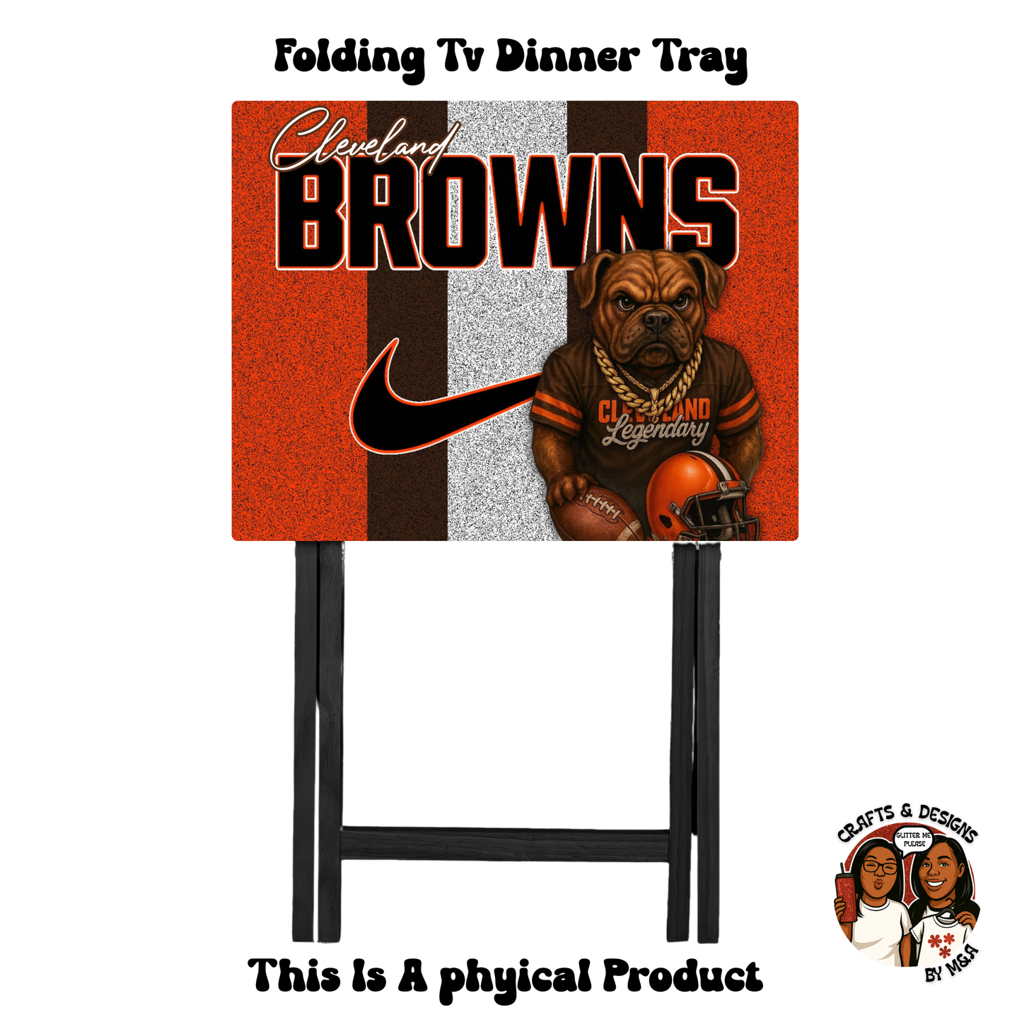 Browns Mean Dawg Folding Tv Dinner Tray