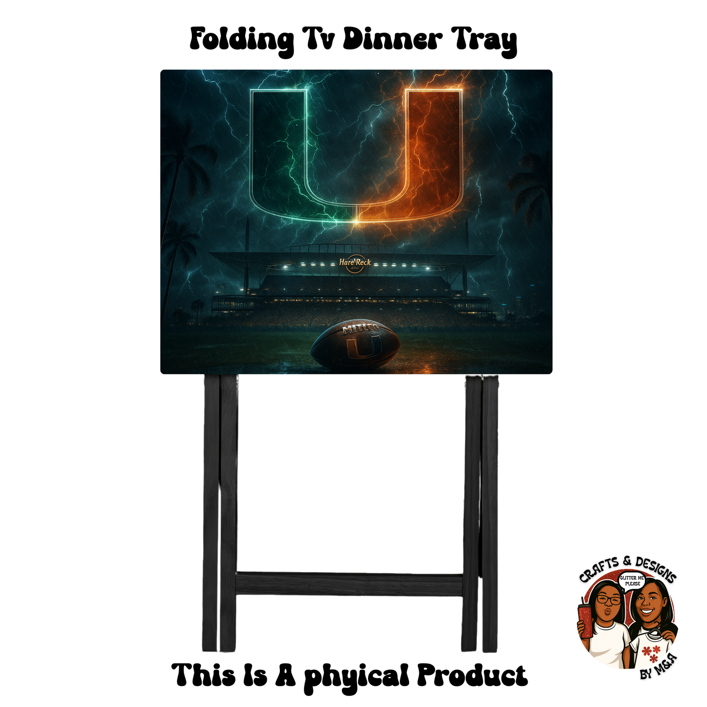 Miami Hurricane Field Folding Tv Dinner Tray