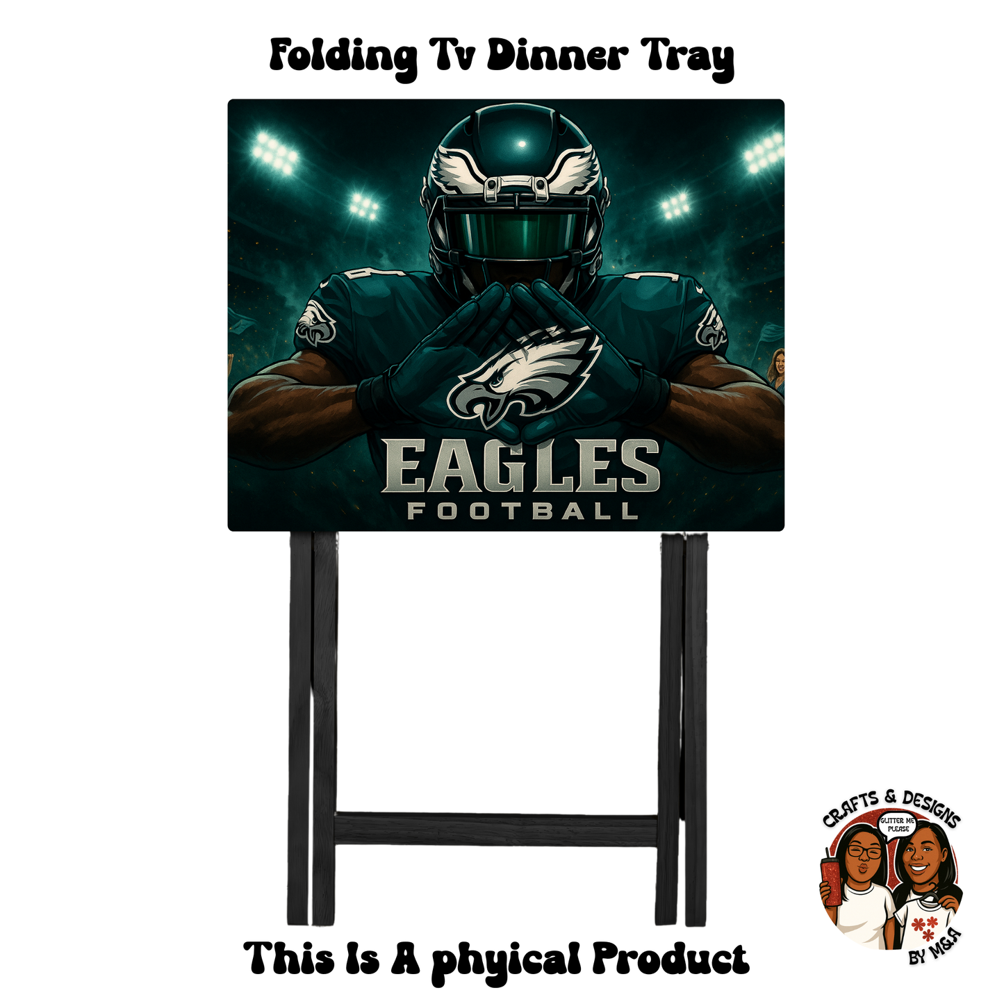 Philly Eagles Dimond Hands Folding Tv Dinner Tray