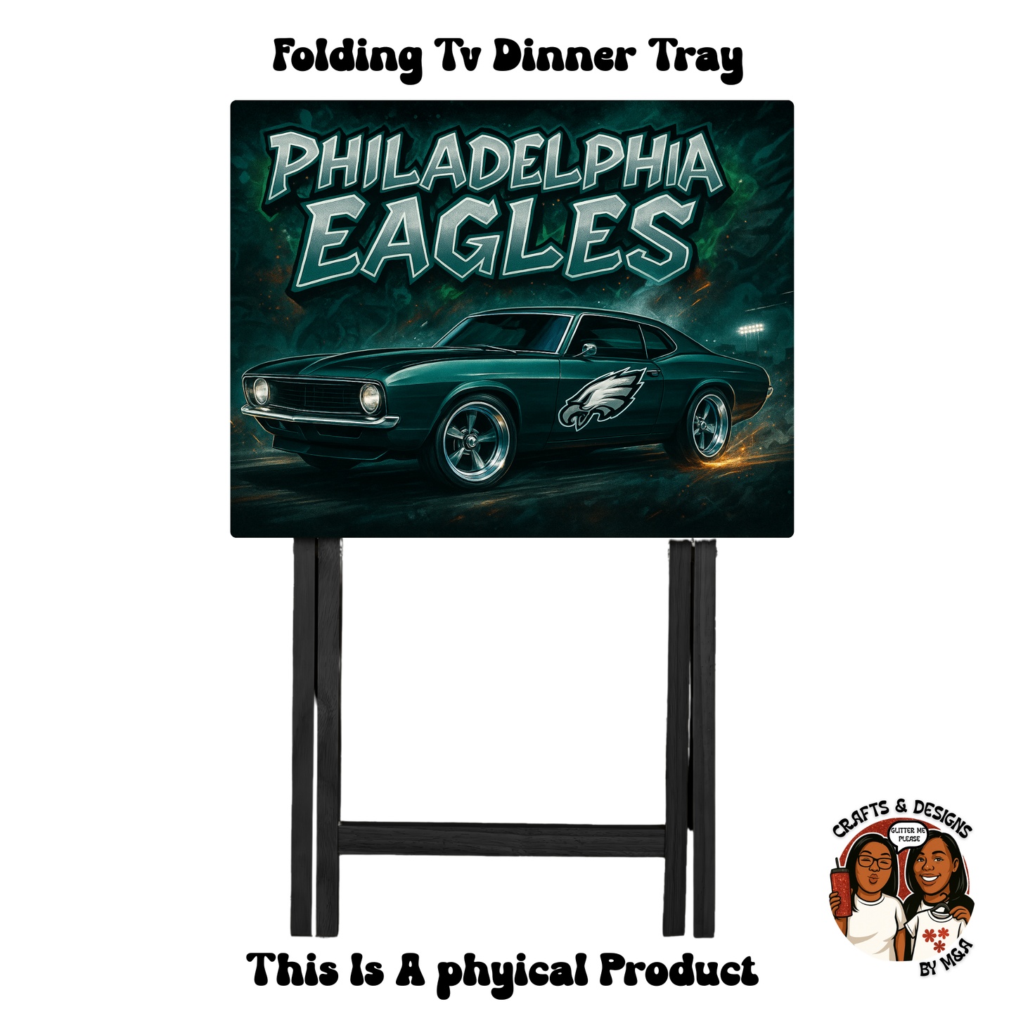 Eagles Old School Car Folding Tv Dinner Tray