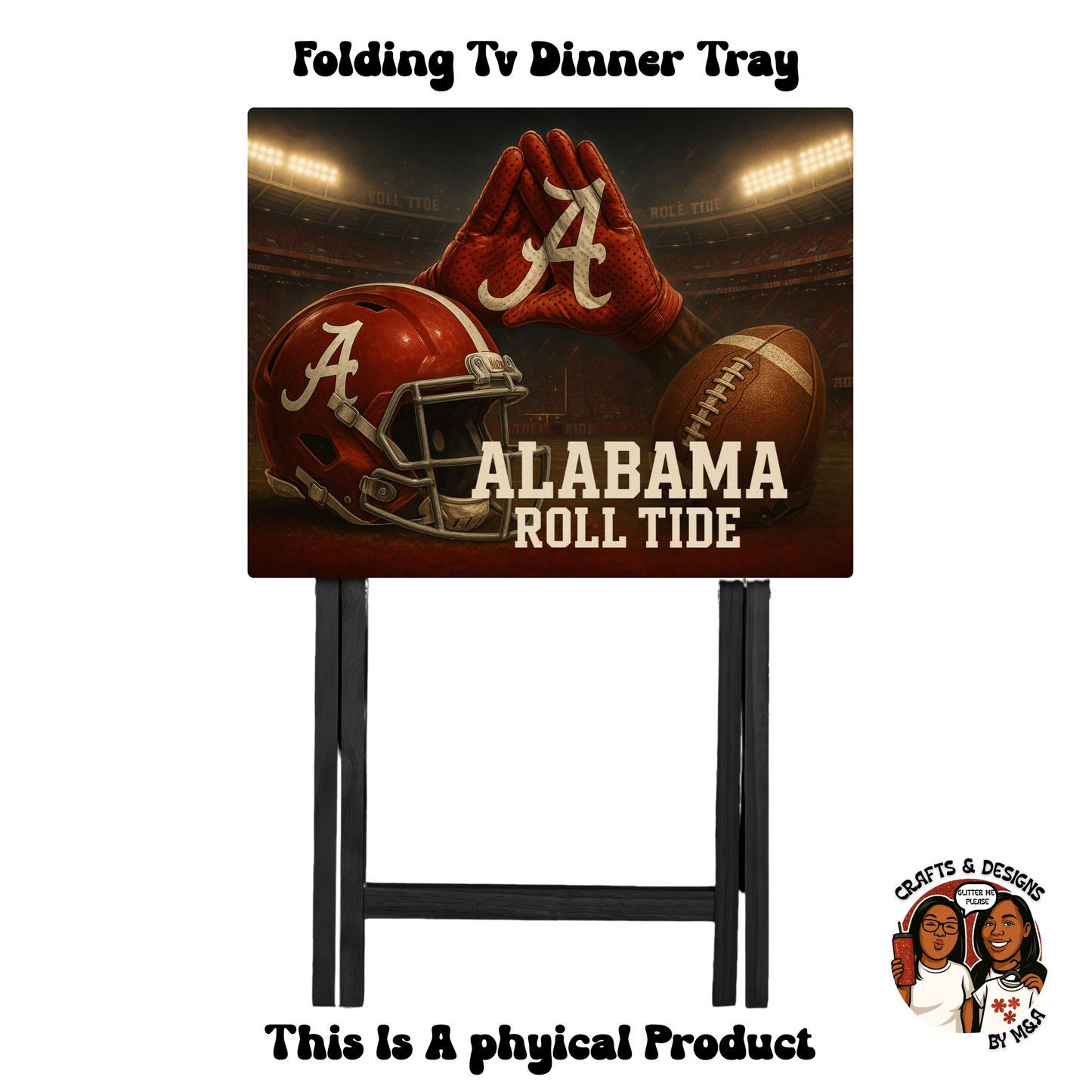 Alabama Roll Tide Game Day Ready Folding Tv Dinner Tray