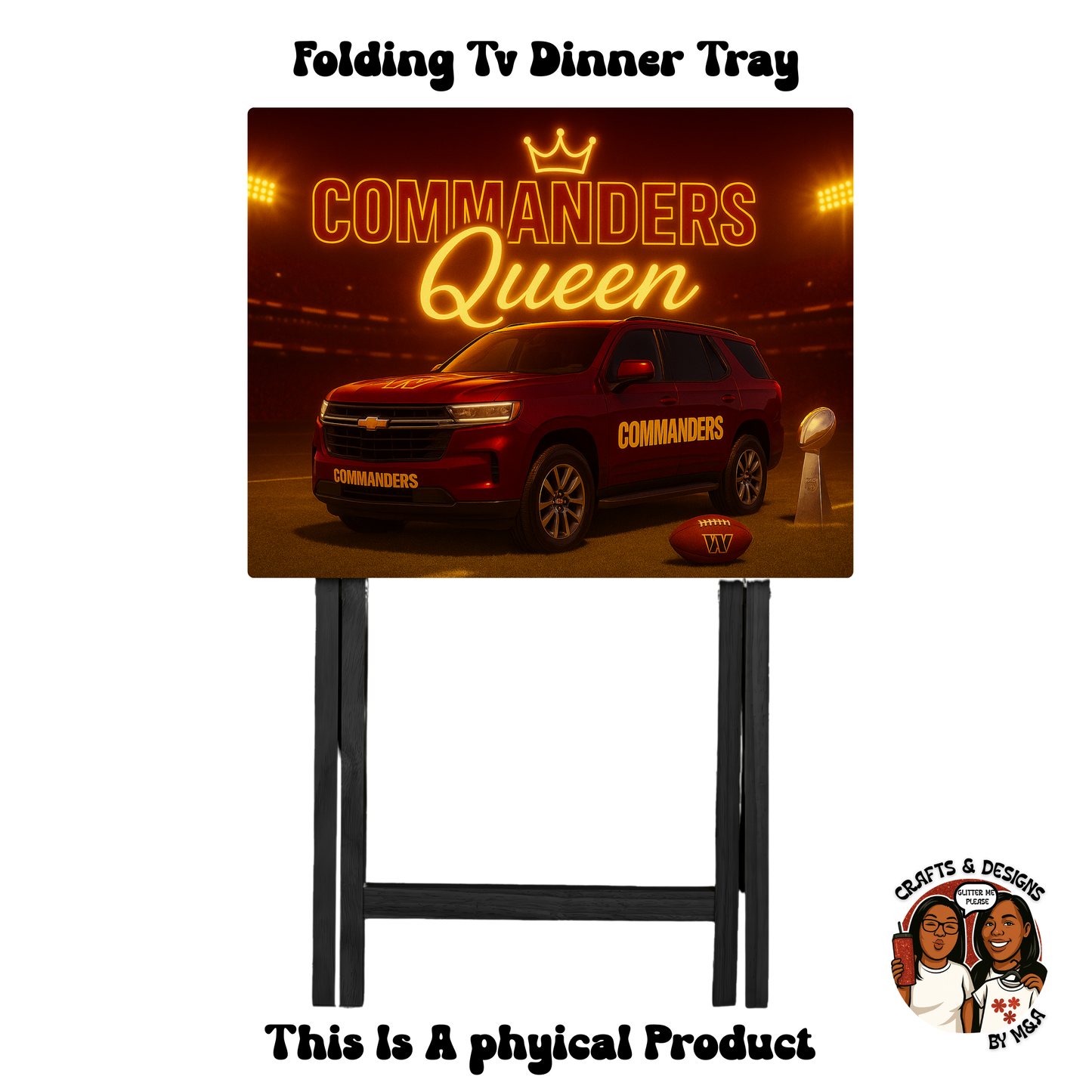 Washington Commanders Queen Folding Tv Dinner Tray