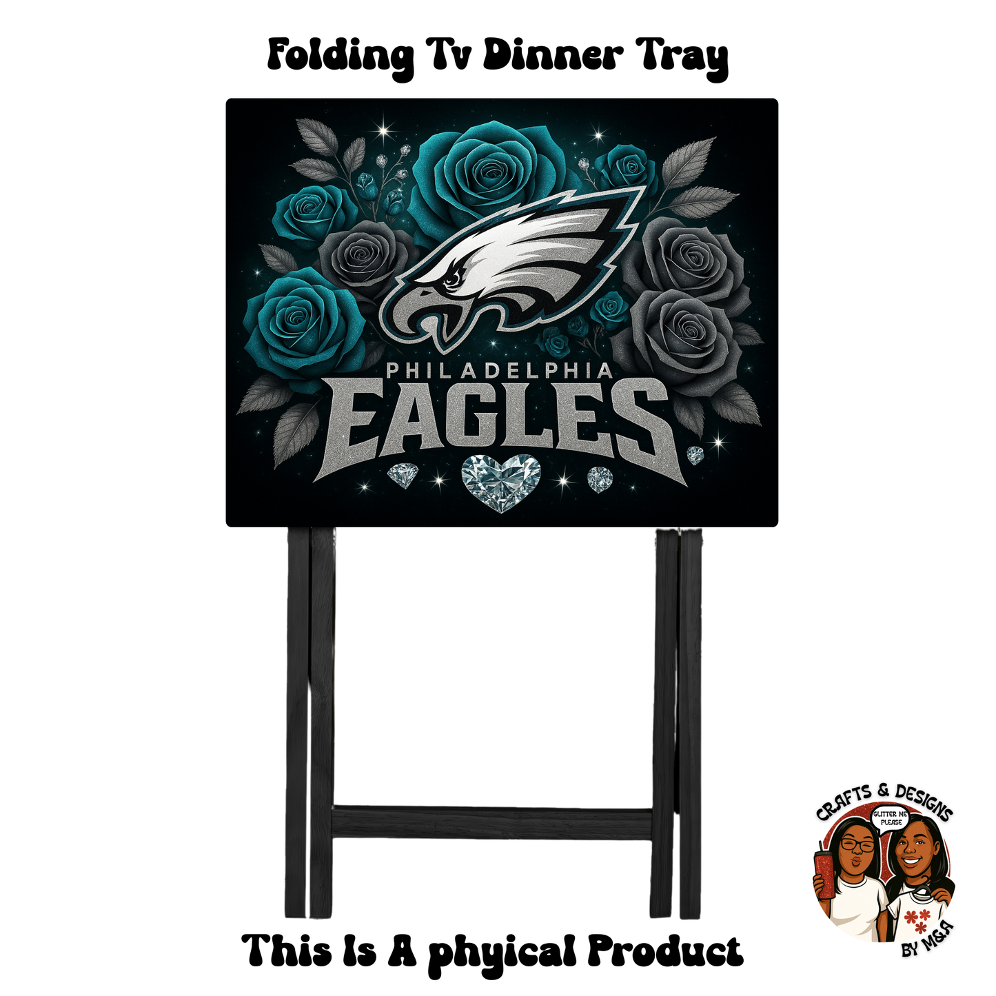 Eagles Roses Folding Tv Dinner Tray