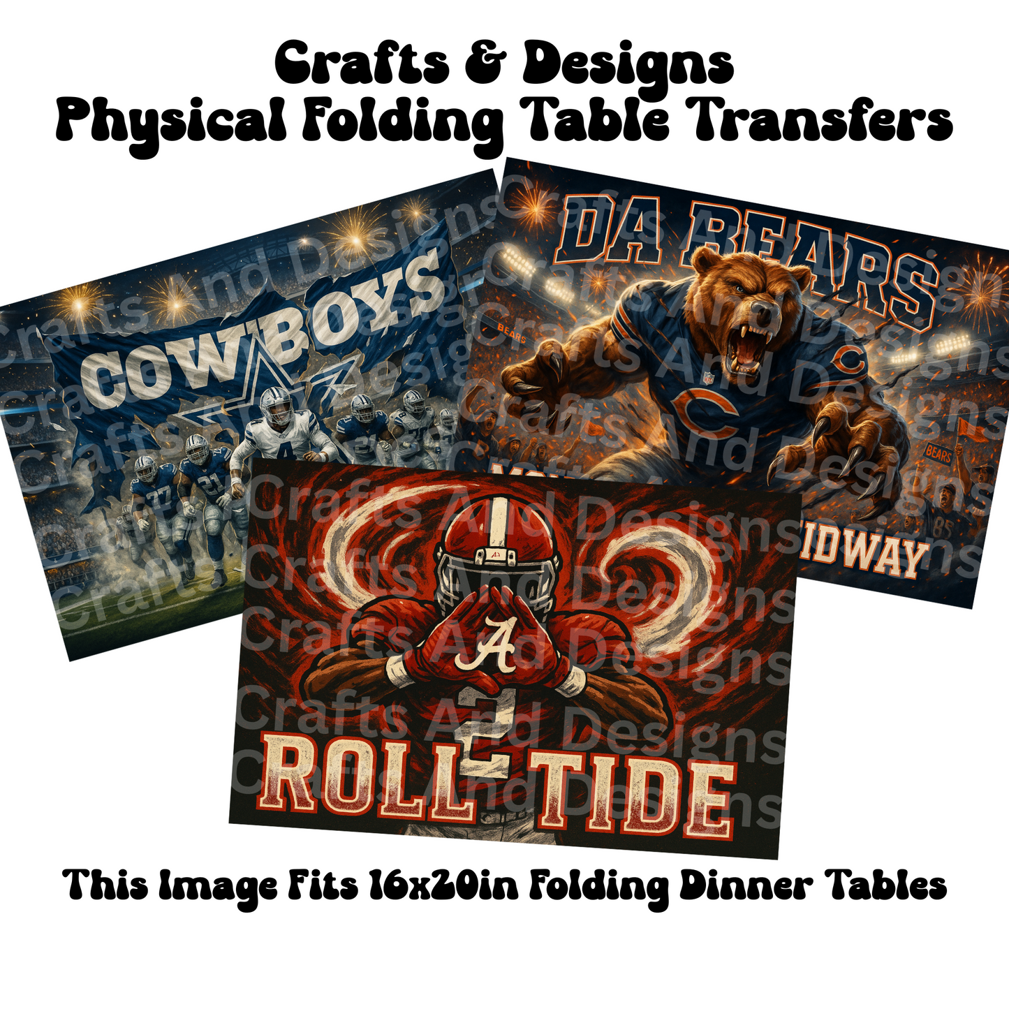 Custom Folding Table Adhesive Image (16x20")