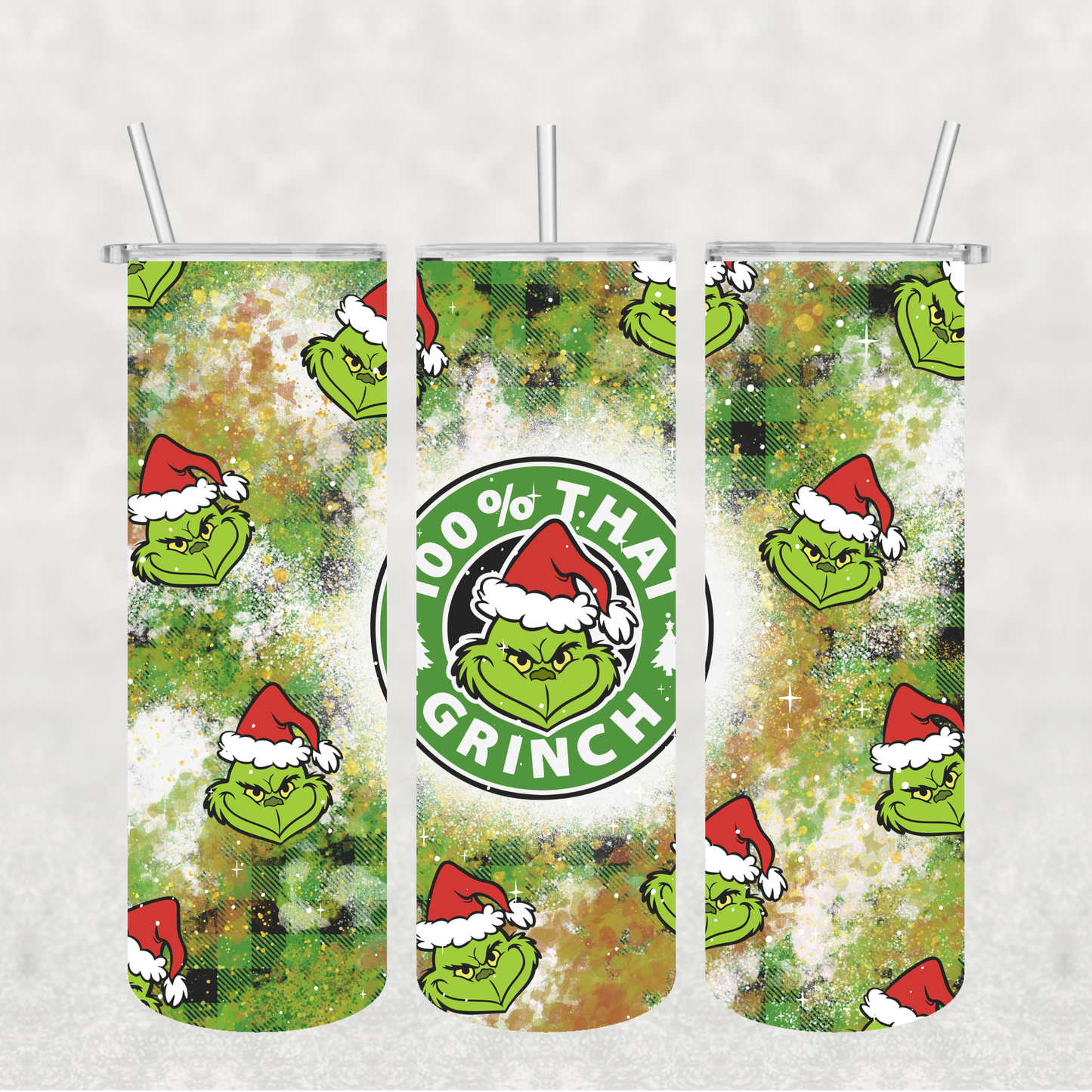 100% That Grinch Stainless-Steel Sublimation Tumbler