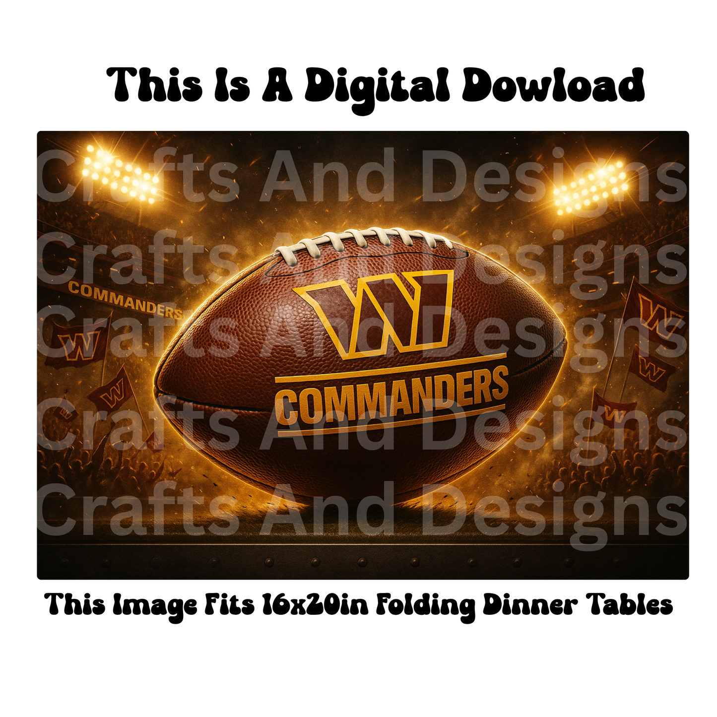 Commanders Football Digital Image