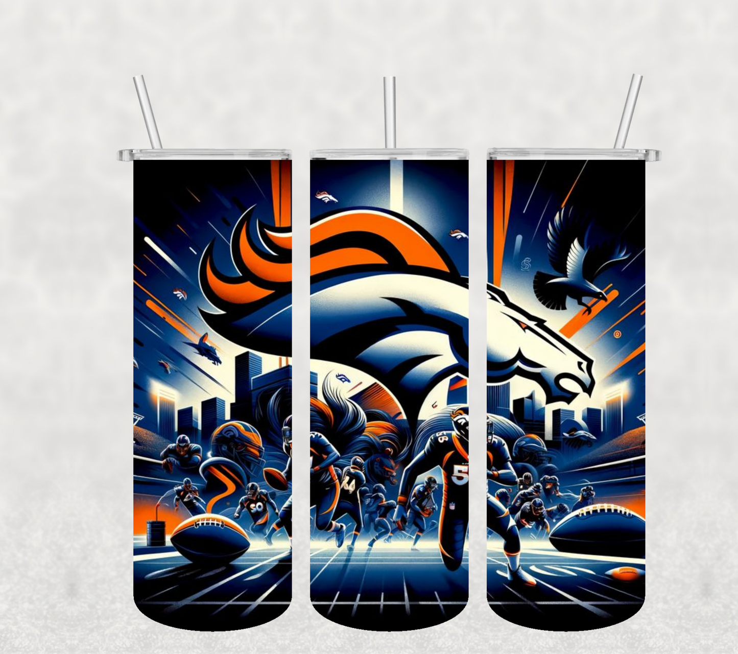 Broncos Stainless-Steel Sublimation Tumbler