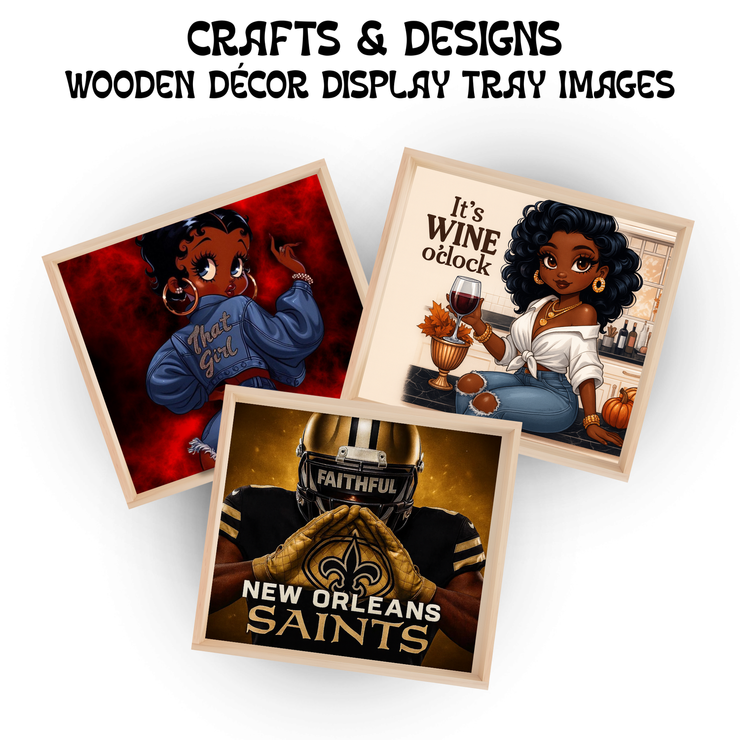 Wooden Décor Display Tray Images