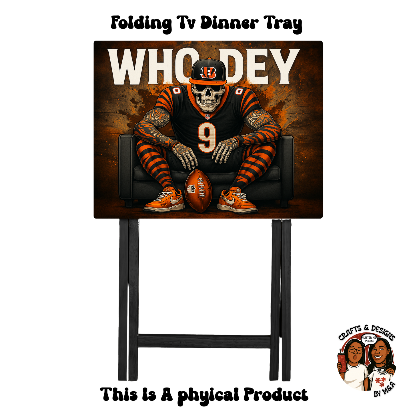 Who Dey? Bengals Folding Tv Dinner Tray