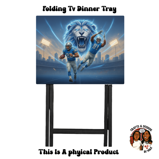 Detroit Lions Action Players Folding Tv Dinner Tray