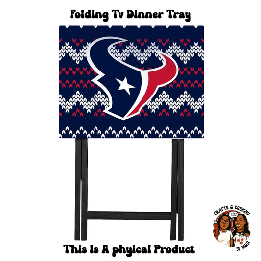 Texas Texans Ugly Sweater Folding Tv Dinner Tray