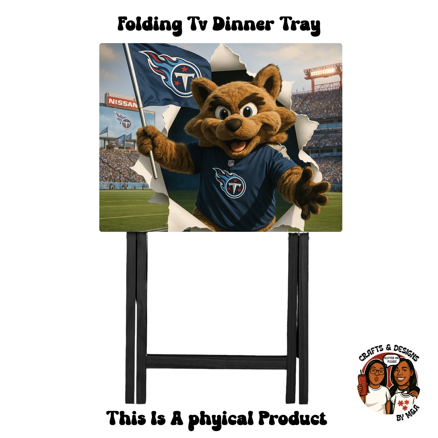 Titans Mascot Folding Tv Dinner Tray