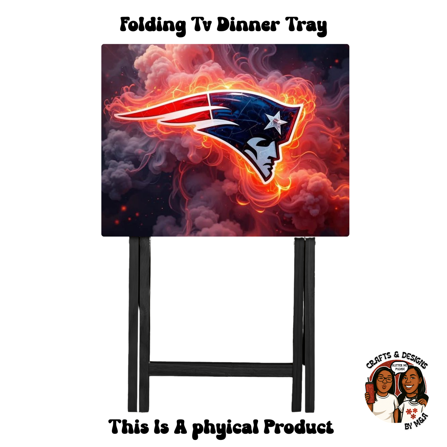 New England Patriots Smoke Folding Tv Dinner Tray