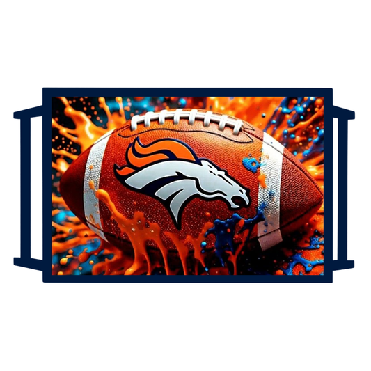 Painted Denver Broncos Breakfast Tray