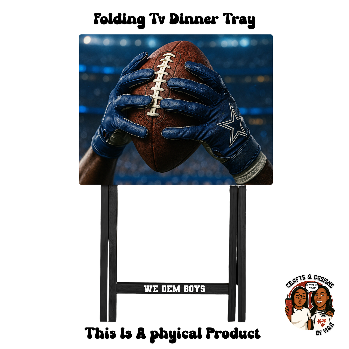 Dallas Cowboys Football Hands Folding Tv Dinner Tray