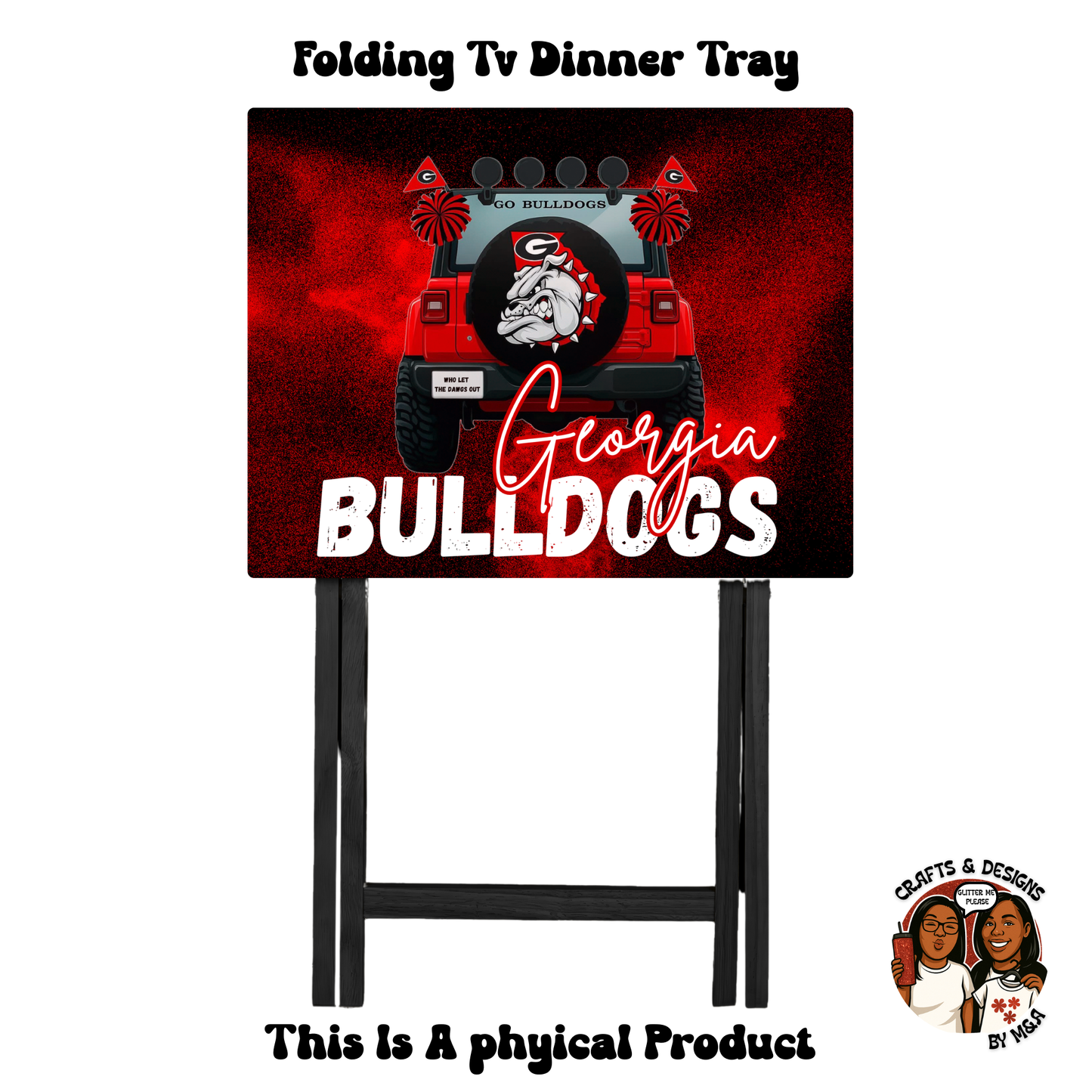 Jeep UGA Dawgs Folding Dinner Tray