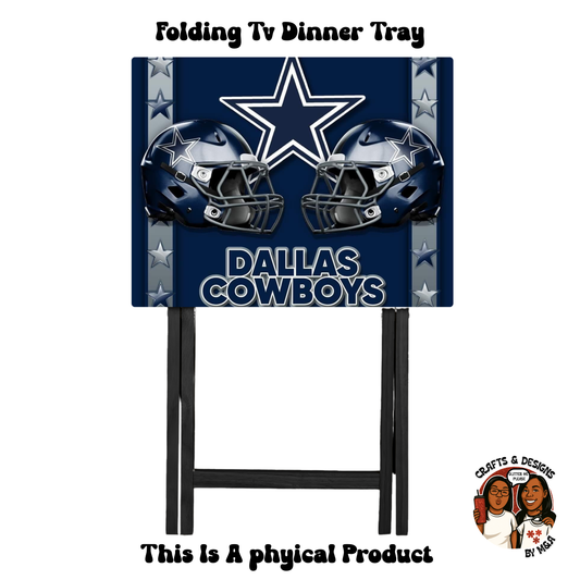 Dallas Cowboys Duel Helmets Folding Tv Dinner Tray