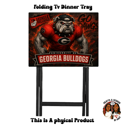 UGA Styled Dawg Folding Tv Dinner Tray