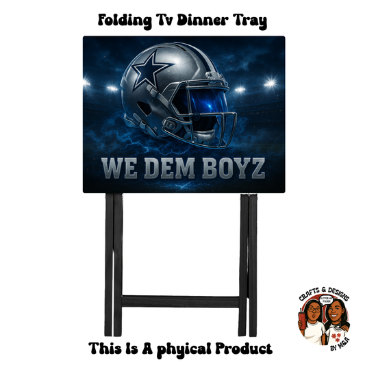 Dallas WE DEM BOYZ Helmet Smoked Folding Tv Dinner Tray