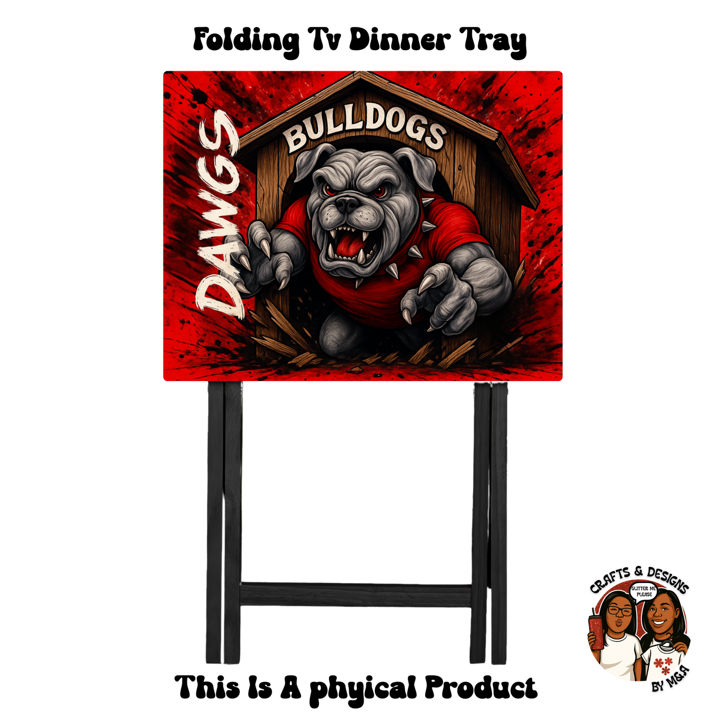 UGA Dawg House Folding Tv Dinner Tray