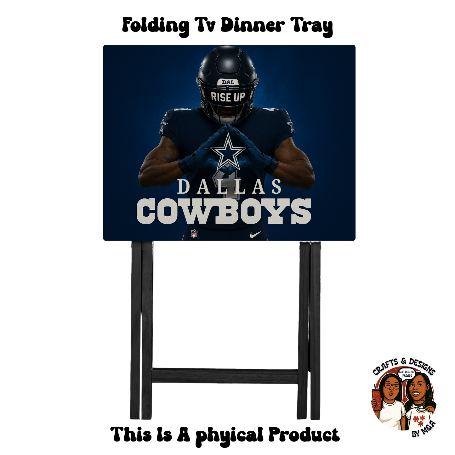 Dallas Cowboys Rise Up Folding Tv Dinner Tray