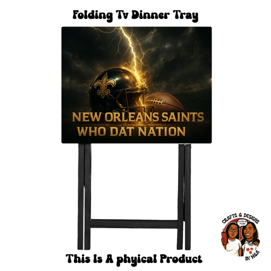 The Saints Who Dat Nation Folding Tv Dinner Tray