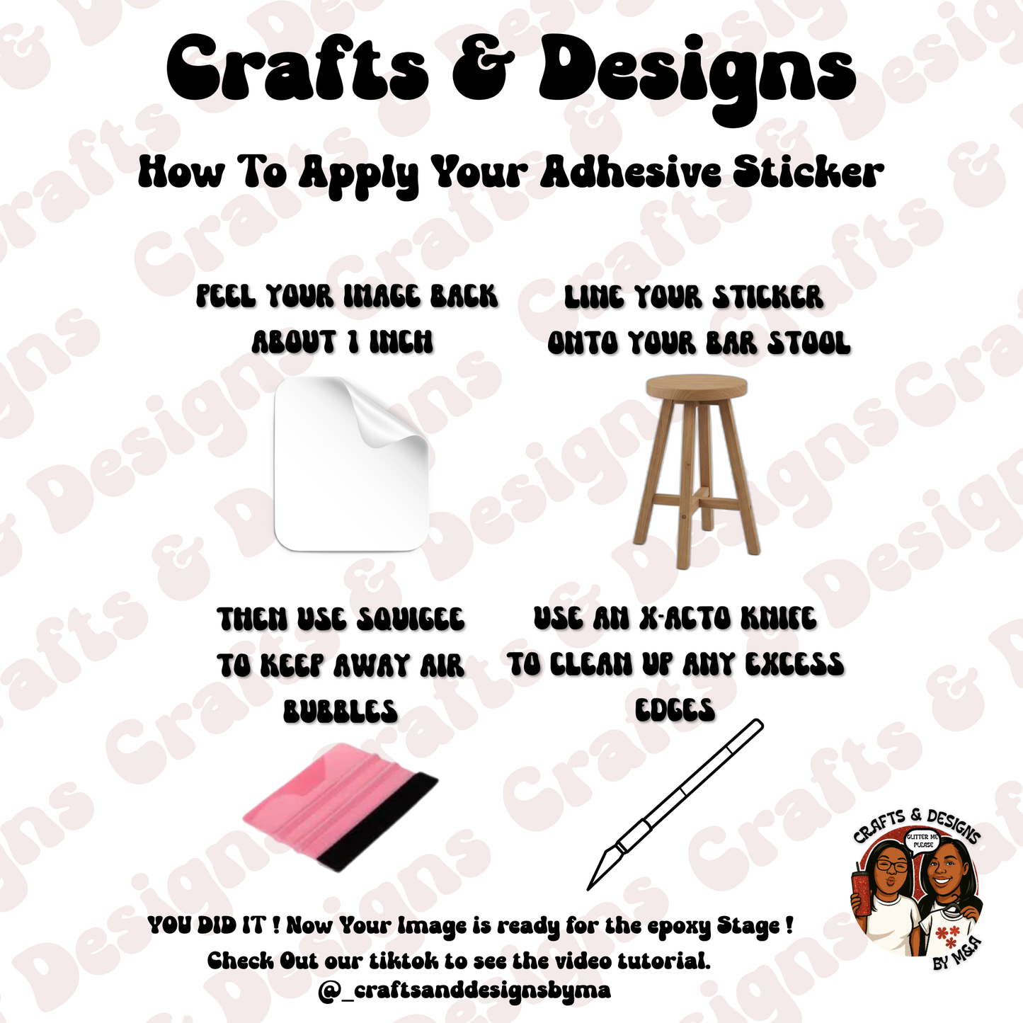 Fly Eagles Fly 12X12 Barstool Adhesive Image Transfer