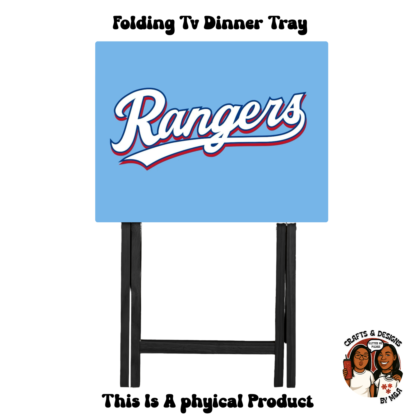 Texas Rangers Baby Blue Folding Tv Dinner Tray