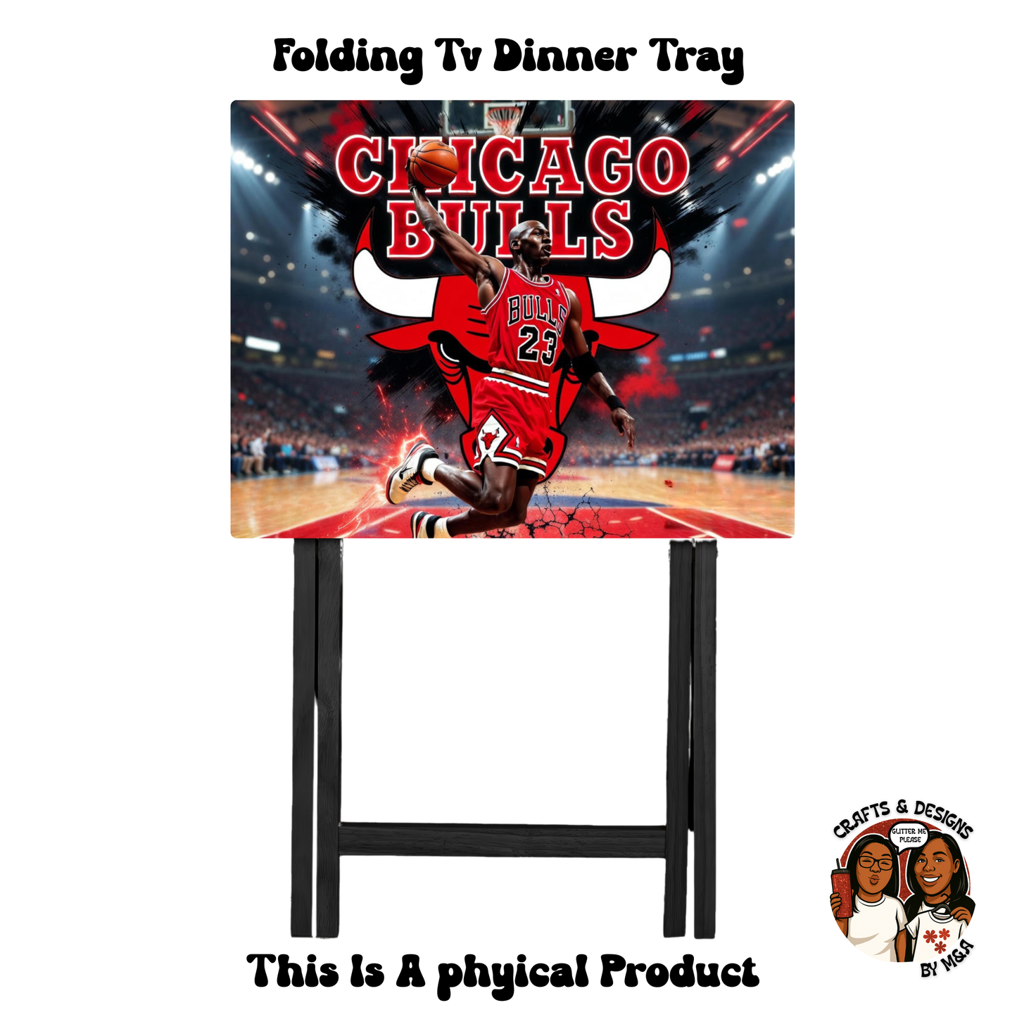 Bulls 23 Dunk Action Folding Tv Dinner Tray