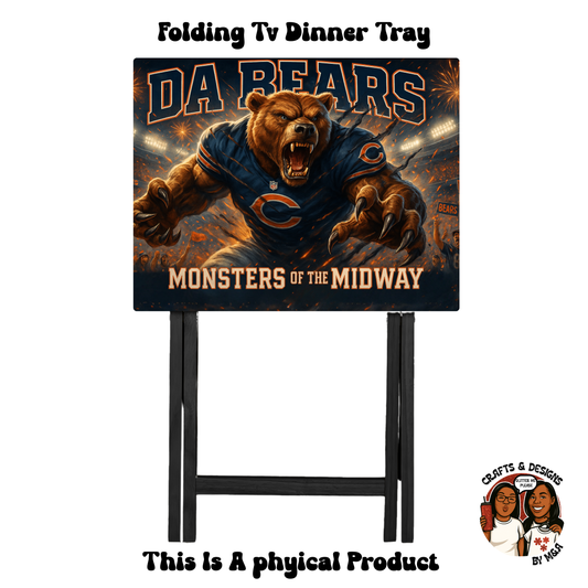 Da Bear Monsters Of The Midway Folding Tv Dinner Tray
