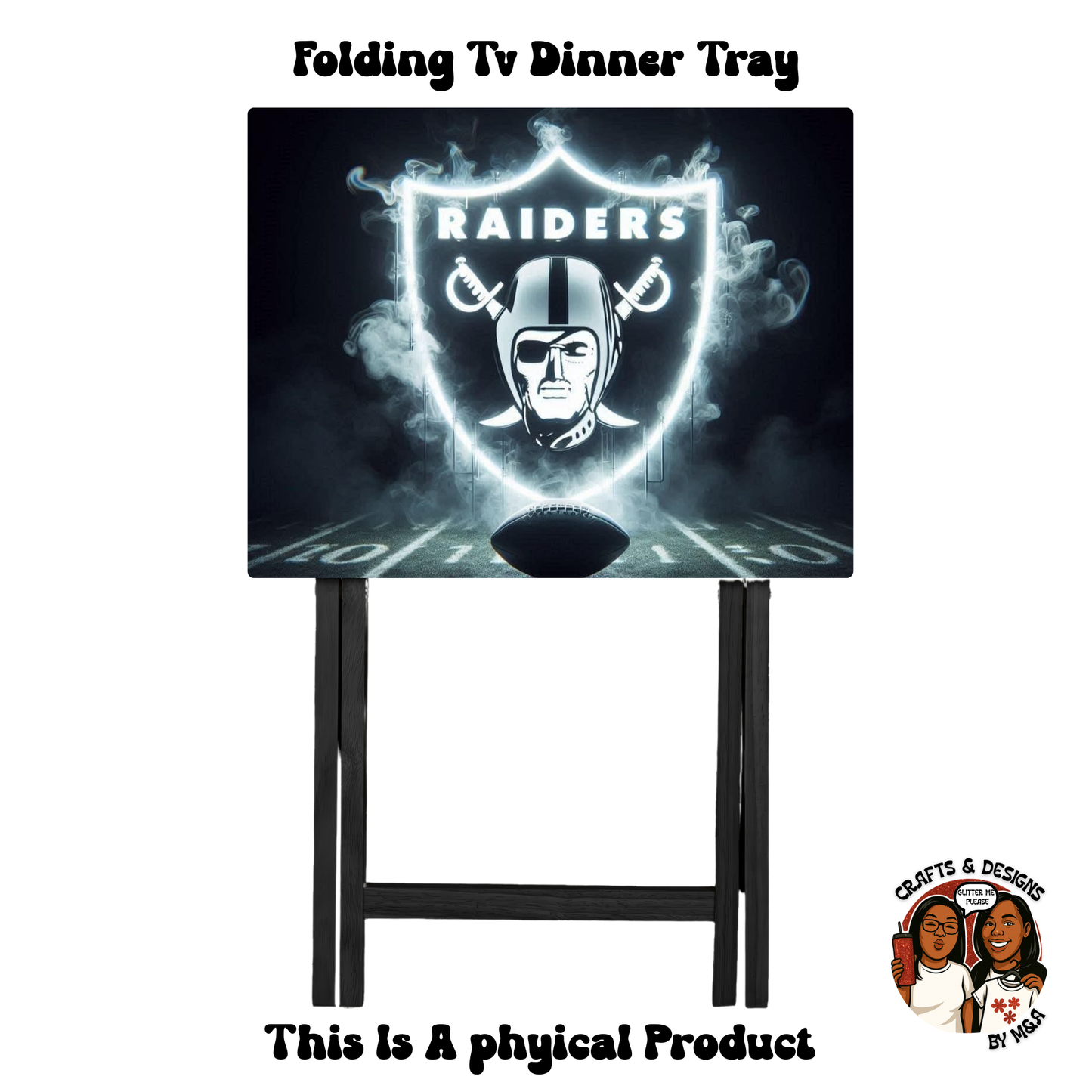 Raiders Smokey Field Folding Tv Dinner Tray