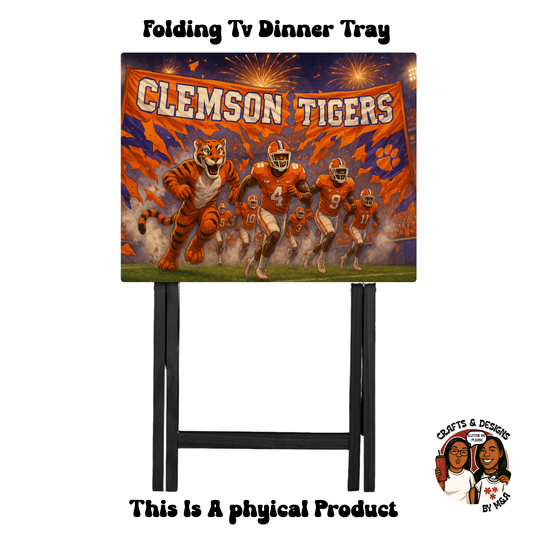 Clemson Tigers Banner Folding Tv Dinner Tray