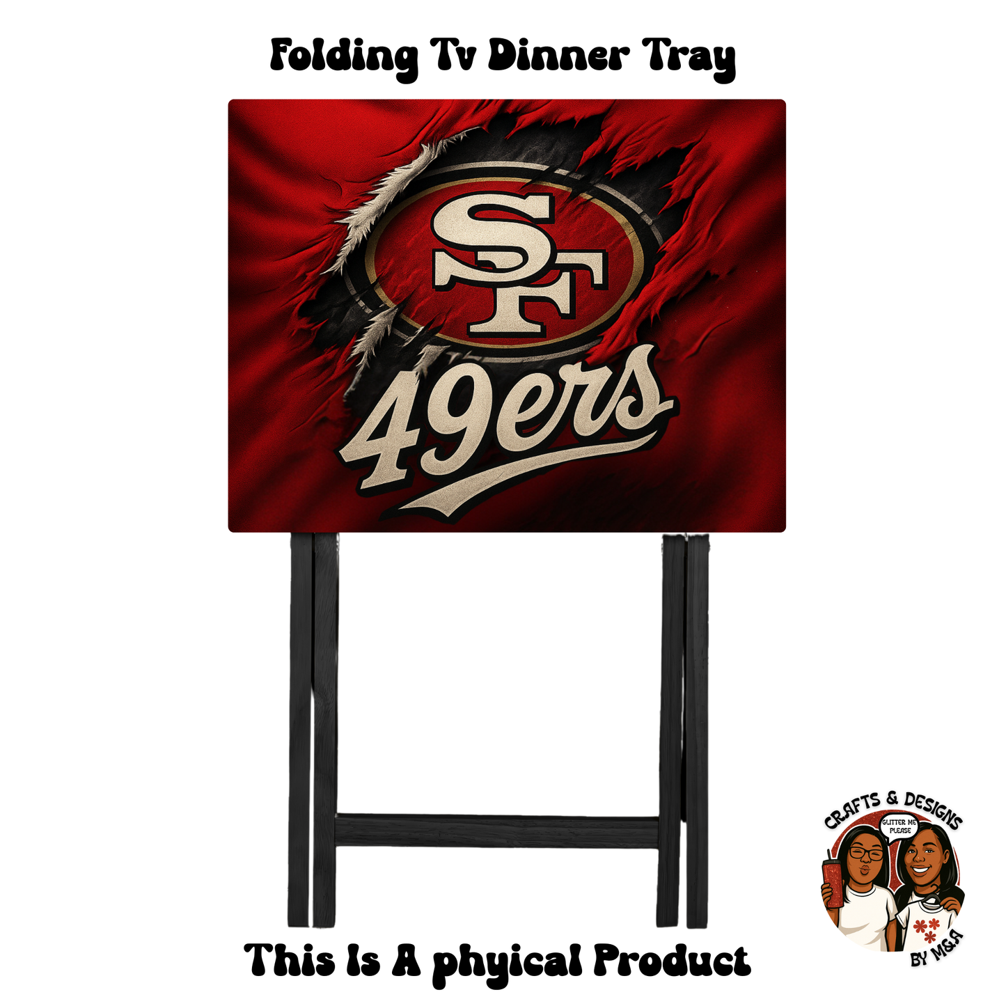 49ers Clawed Folding Tv Dinner Tray