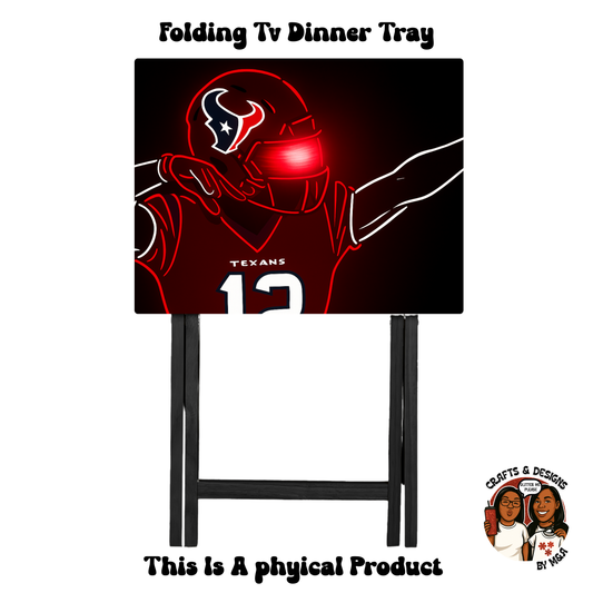 Neon Texas Texans Folding Tv Dinner Tray