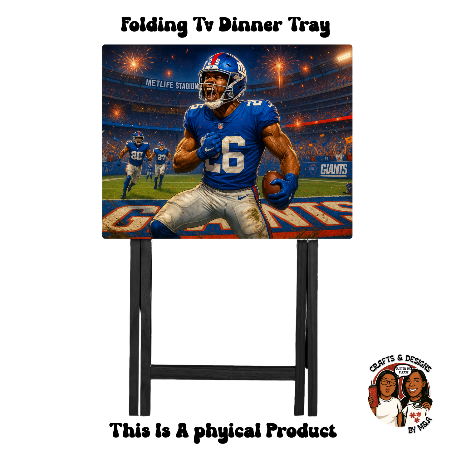 NY Giants Chest Pound Folding Tv Dinner Tray