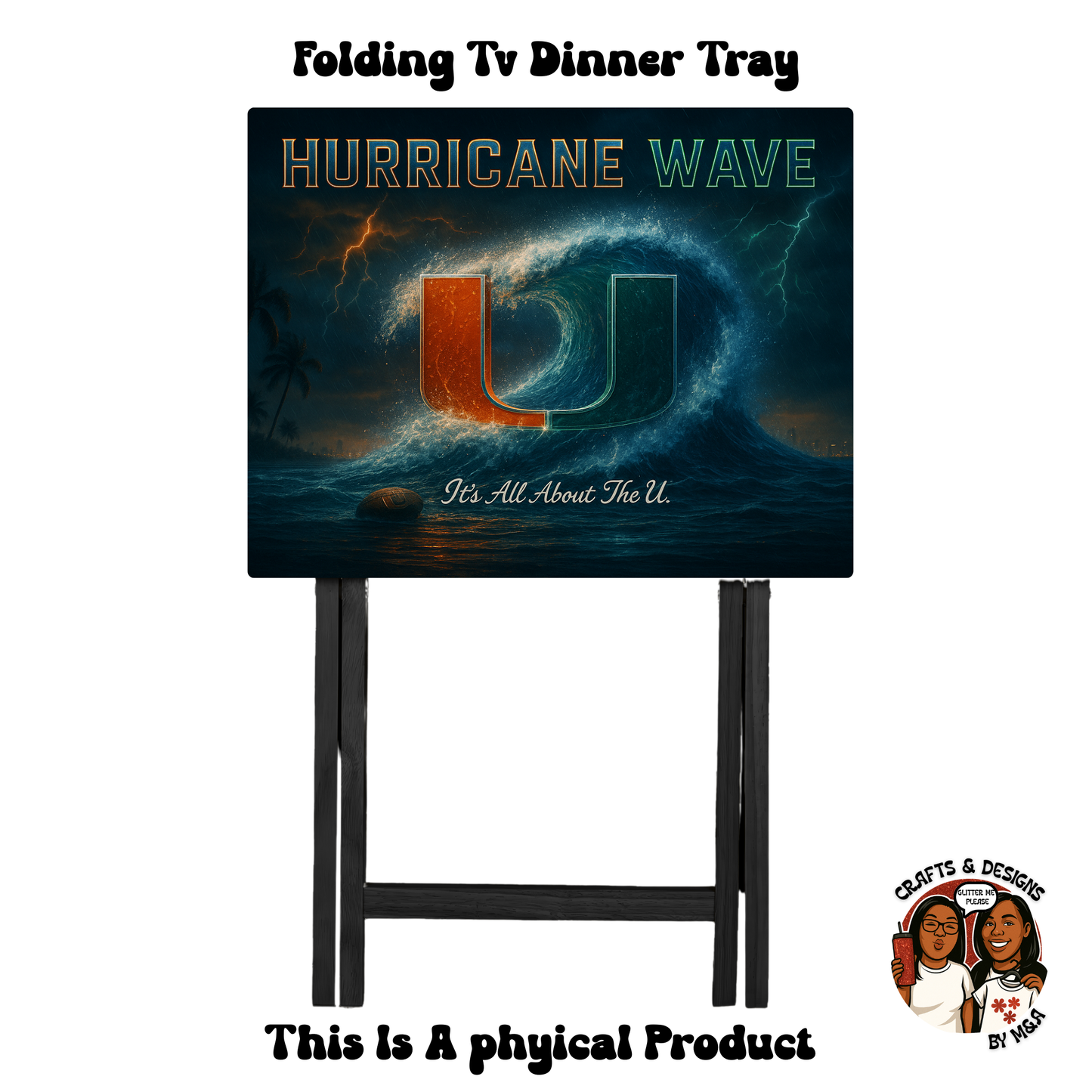 Miami Hurricane All About The U Folding Tv Dinner Tray